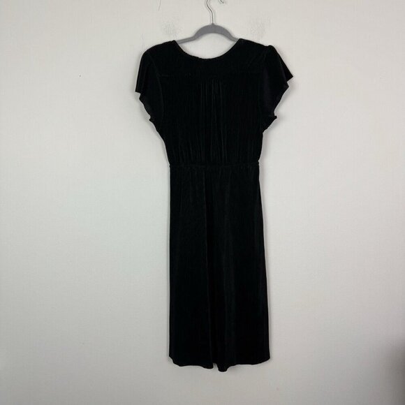 Baltic Born Athena Pleated Midi Dress Black Size Medium - Picture 7 of 7